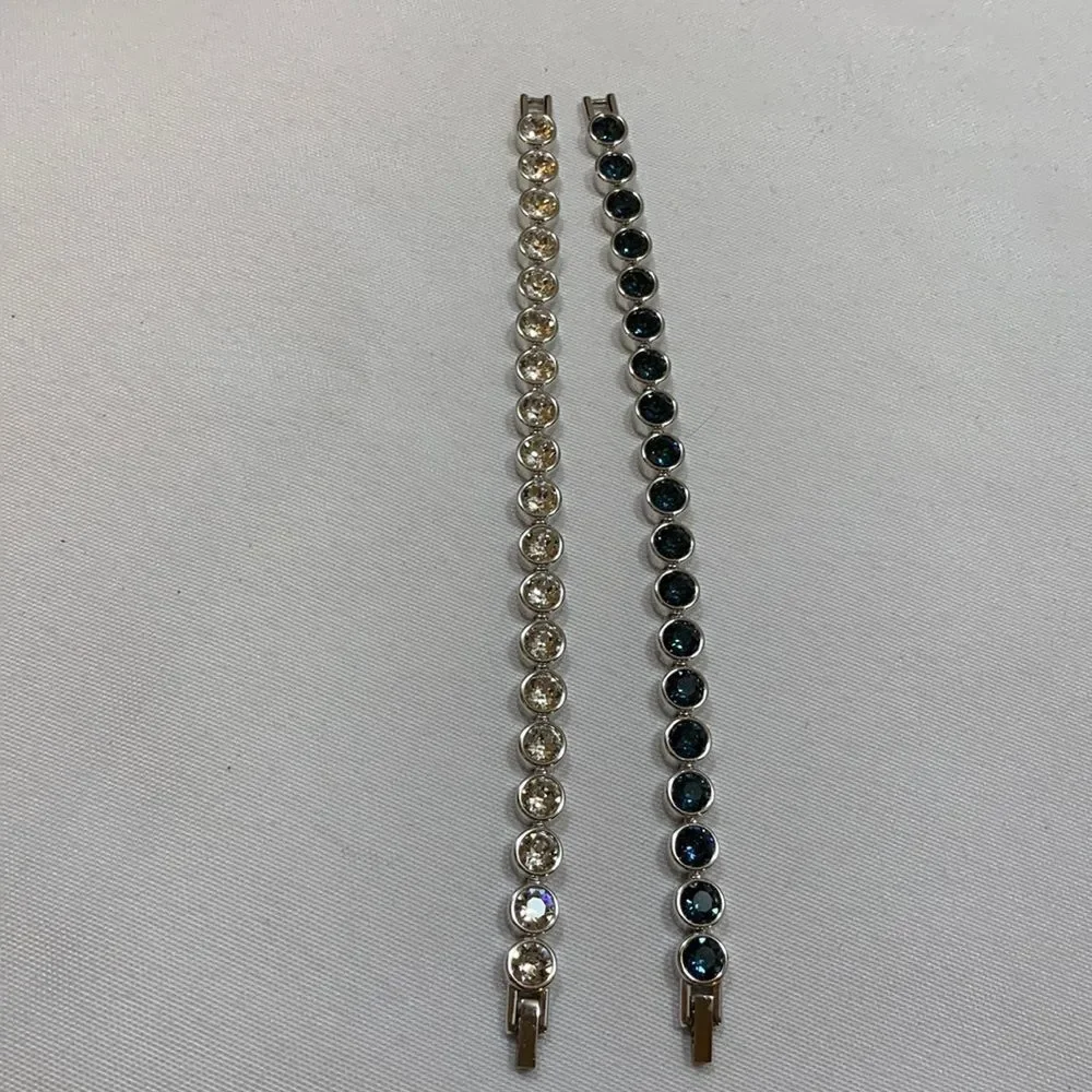 Swarovski Touchtone Crystal bracelet.  Crystal (blue has sold) - Picture 3 of 7